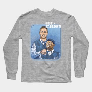 Jared Goff & Amon-Ra St. Brown Detroit Step Brothers Long Sleeve T-Shirt